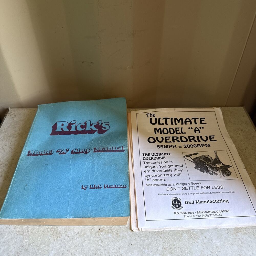 Rick's Model "A" Shop Manual by Rick Freeman 1974, Paperback Repair Guide Book